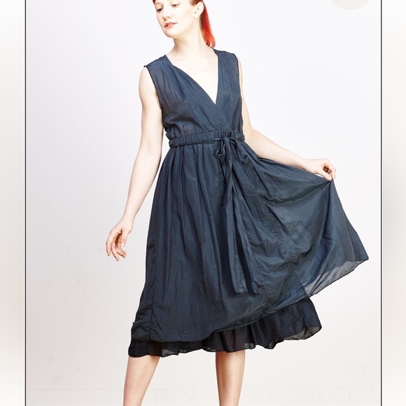 CP Shades Cotton Silk Gray Sleeveless Julia Midi Dress Size Small - Picture 8 of 15